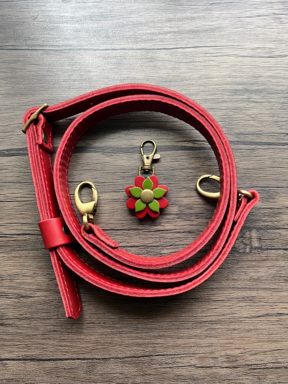Portland Leather Goods Ruby Crossbody Strap with Handmade Charm! - Picture 2 of 11